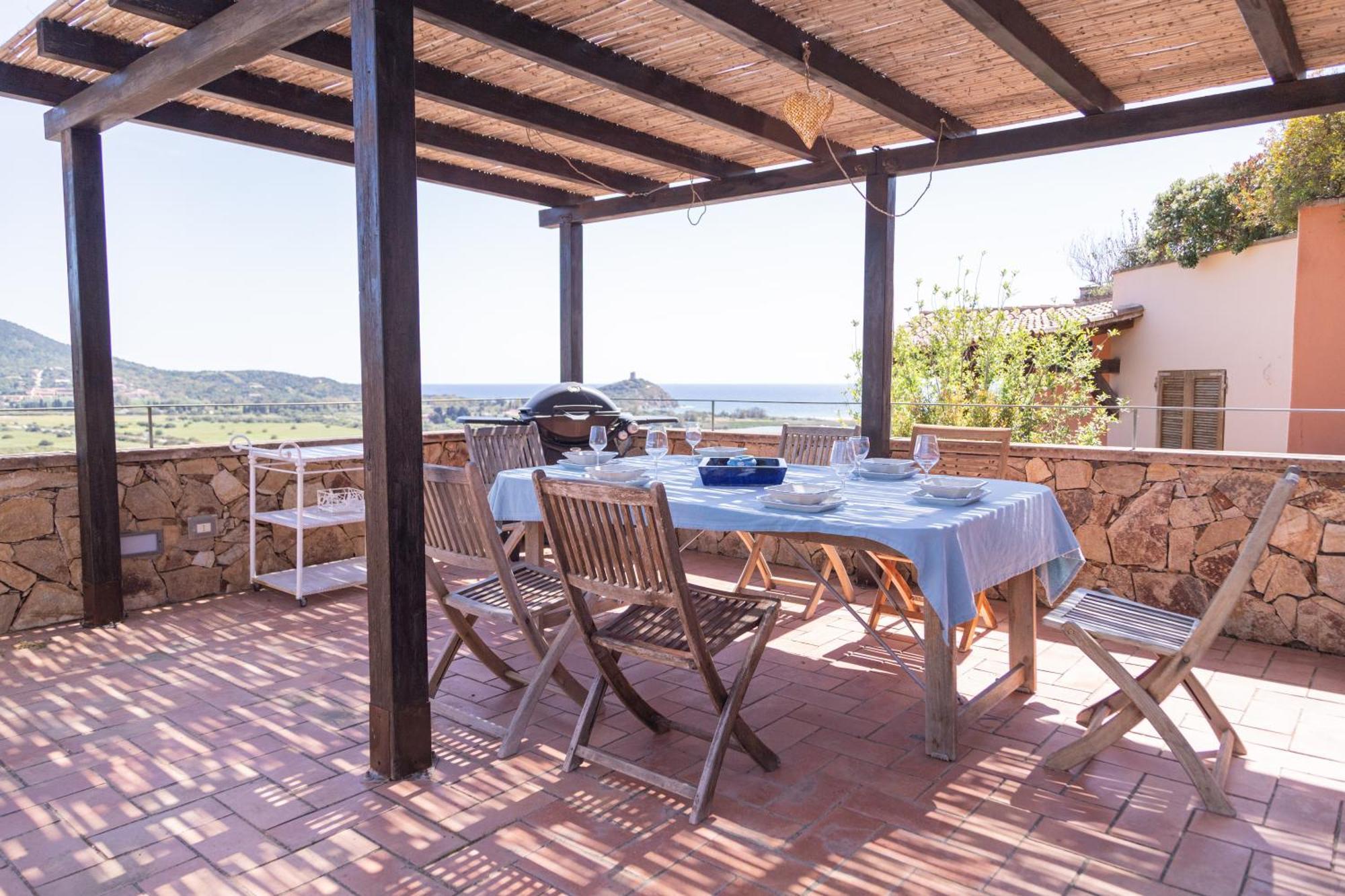 Residenza Del Barone Villa Zoe Chia - Vista Mare Экстерьер фото